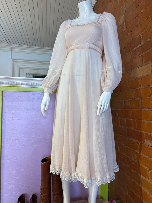Baby Pink Gunne Sax Prairie Dress