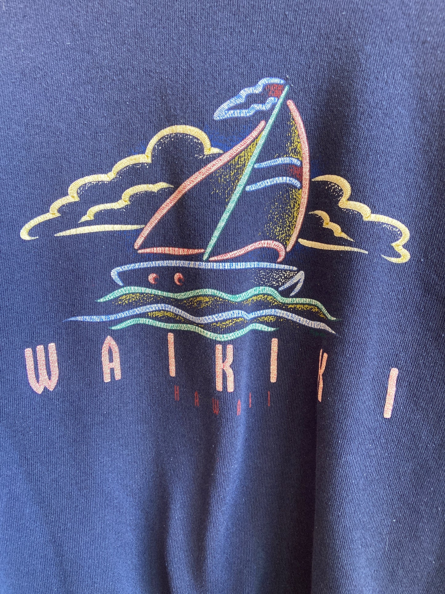 Navy Waikiki Crewneck Sweatshirt