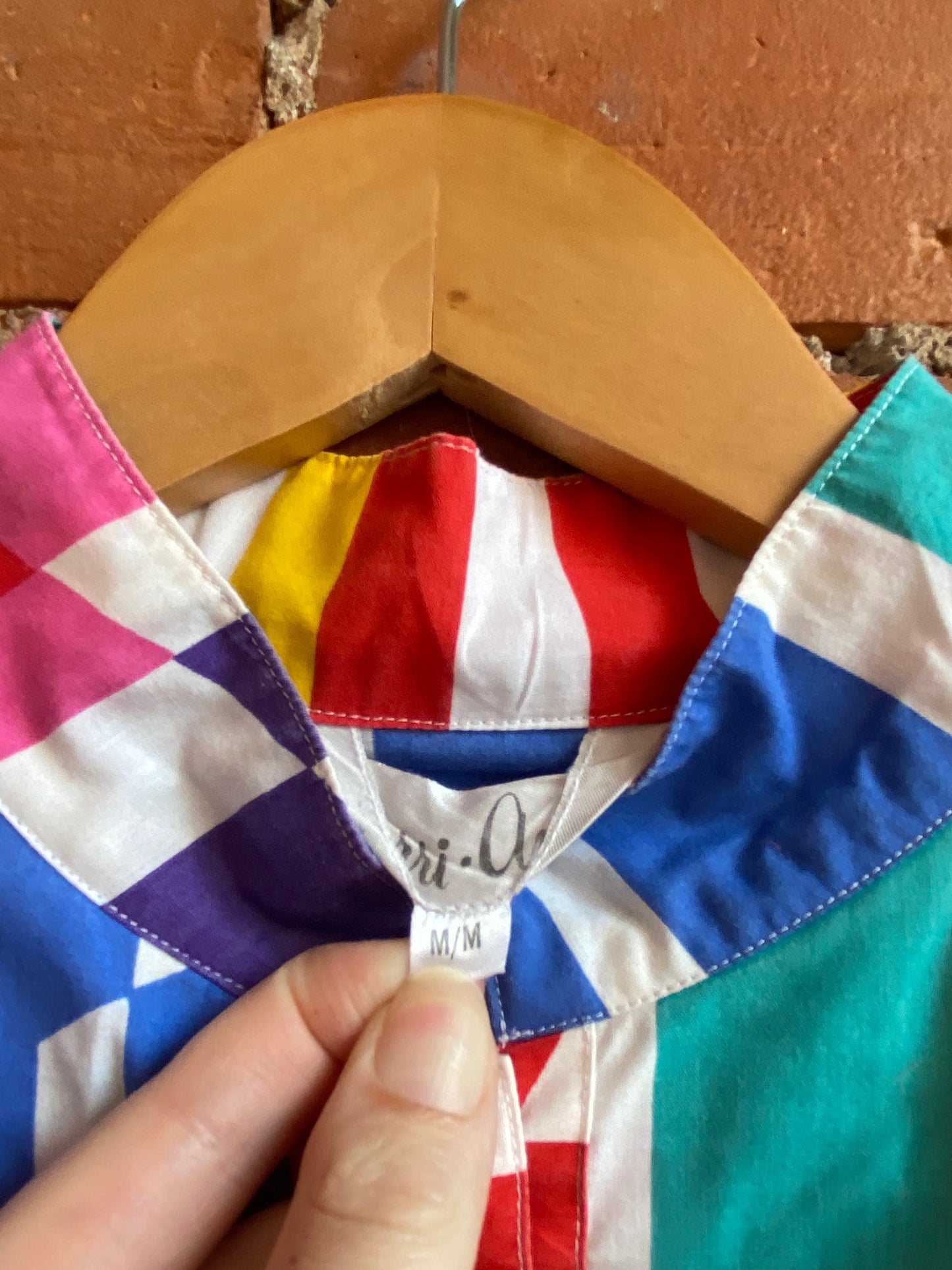 1980s Perri-Ann Rainbow Stripe Tunic Top