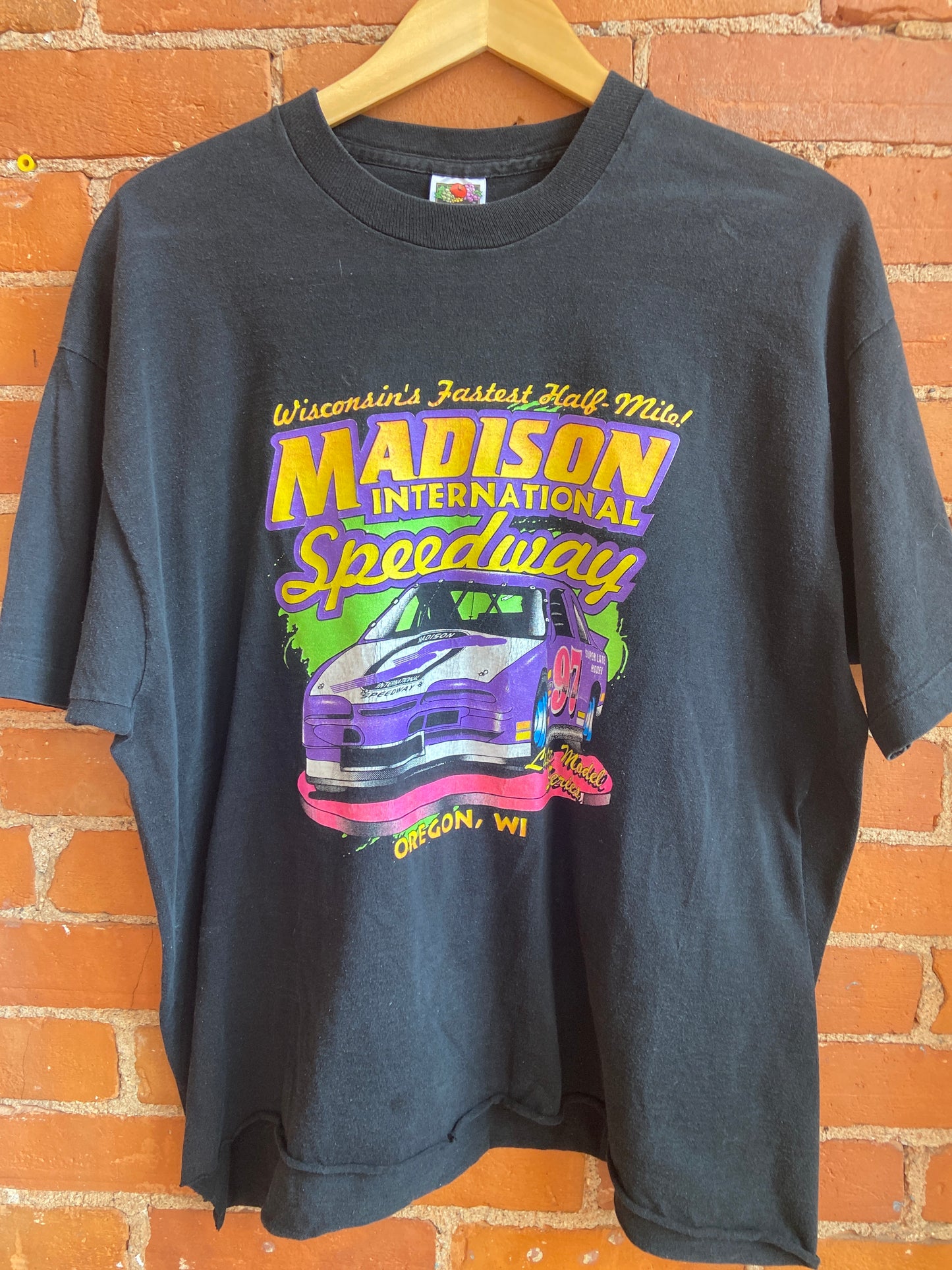 Cropped Black Racing Tee