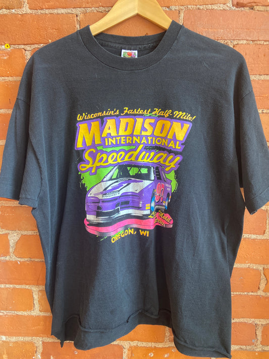 Cropped Black Racing Tee