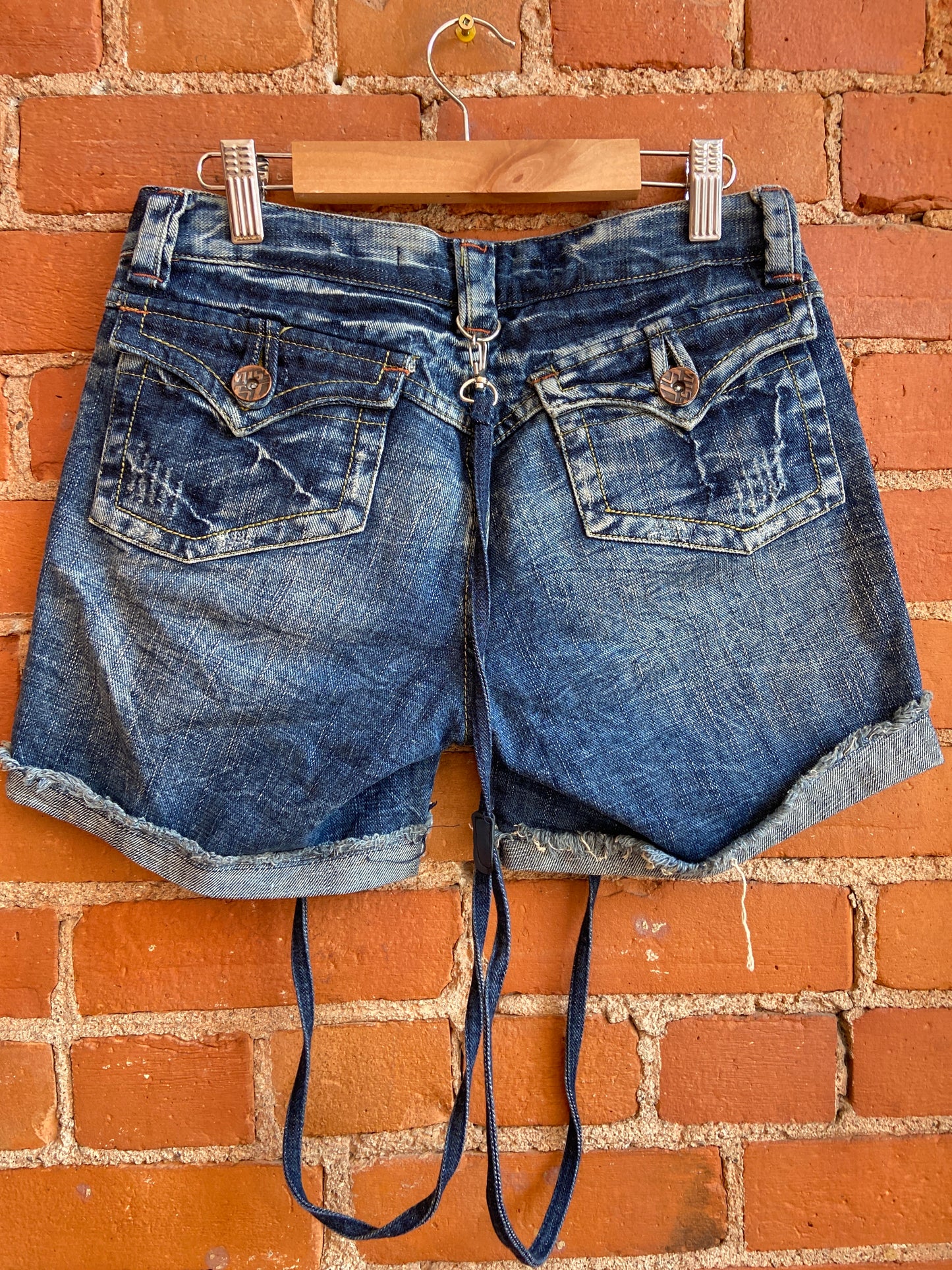 Miss Sixty Denim Shorts with Removable Suspenders