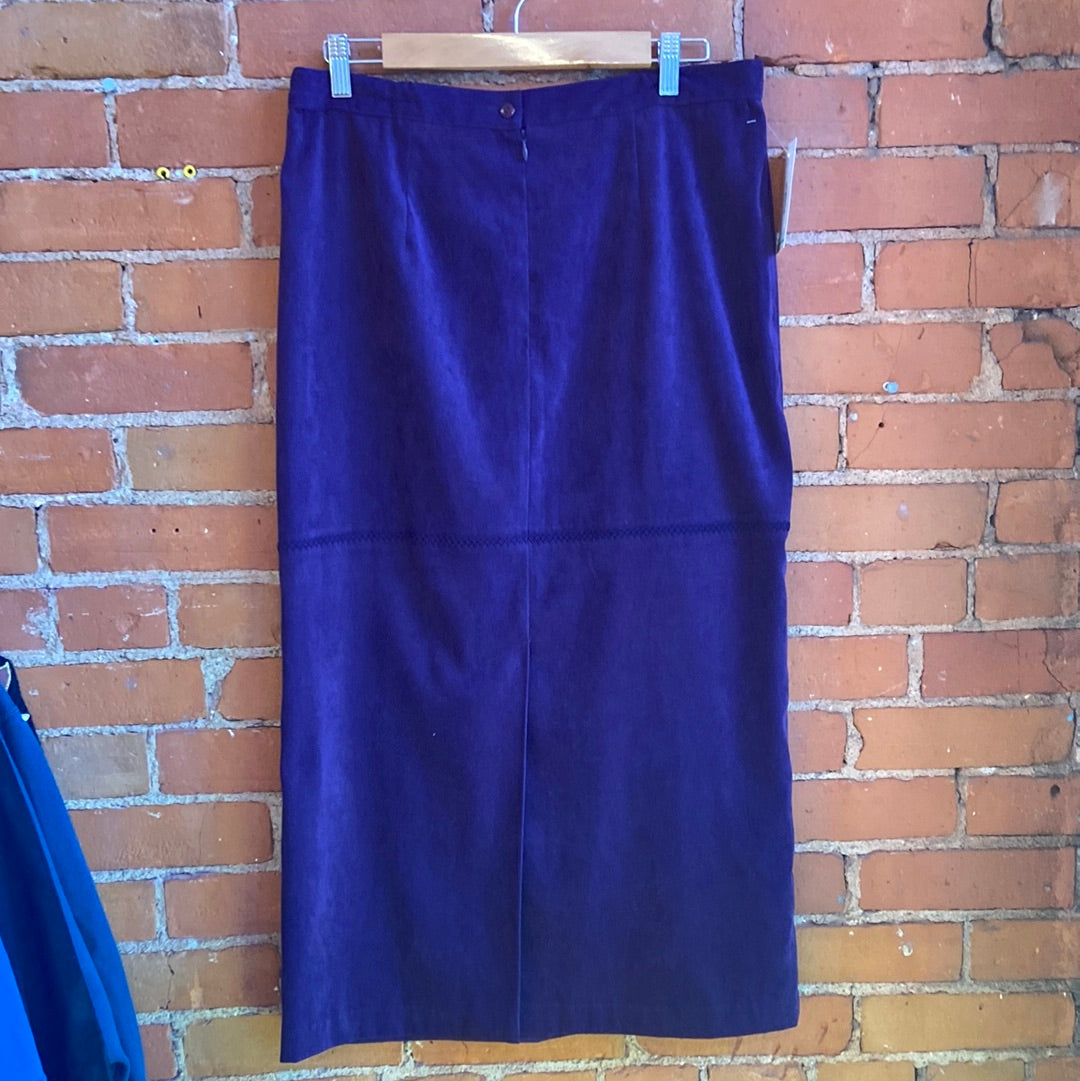 Maxi Suede Style Purple Skirt