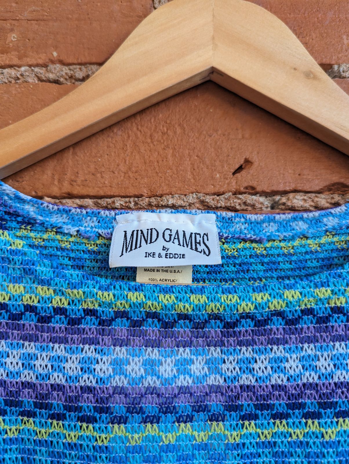 1990s Mind Games by Ike and Eddie Knit Striped Tank