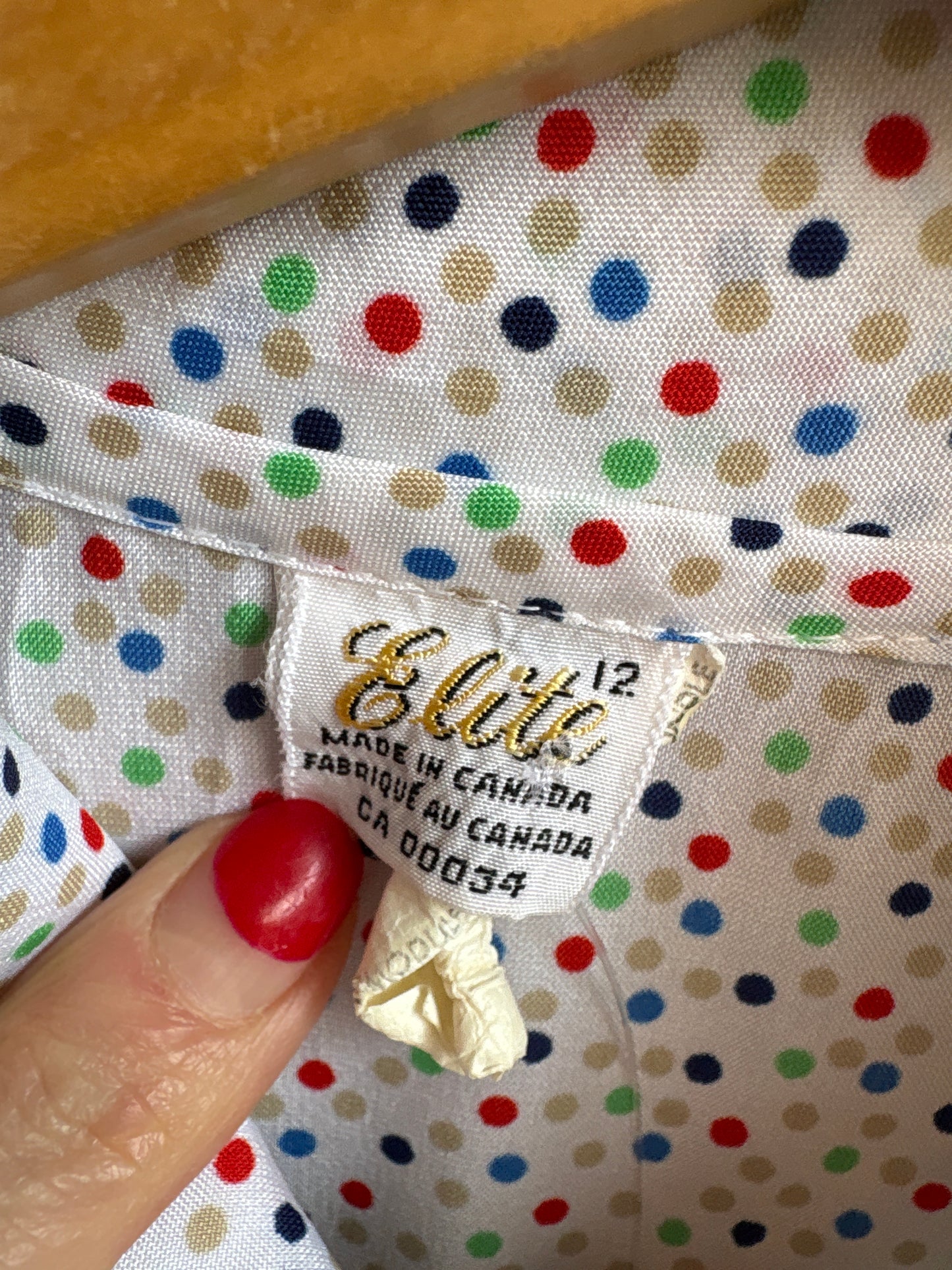 Polka Dot Top With Tie