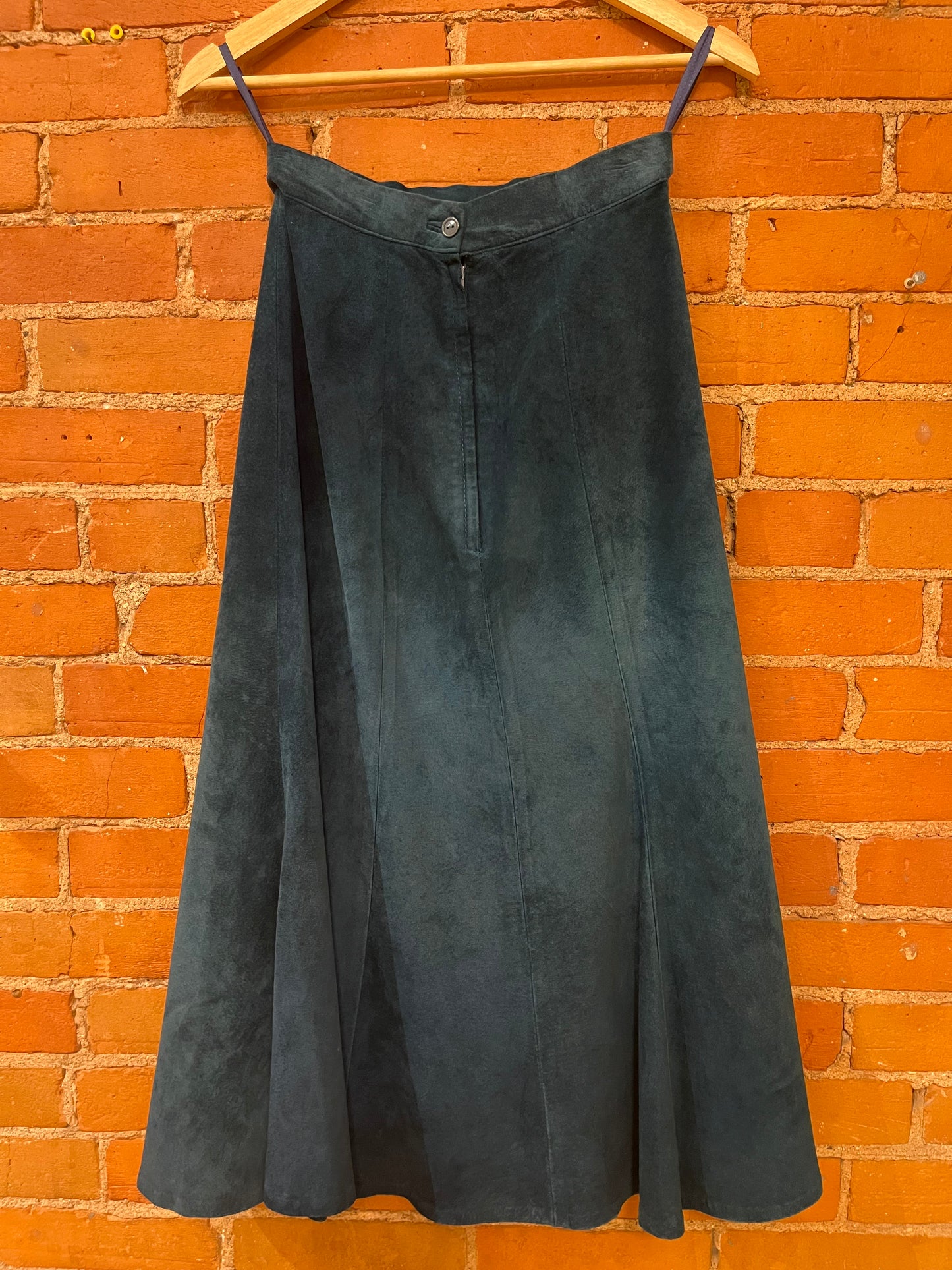 Jinx Senior Teal Suede Flare Skirt