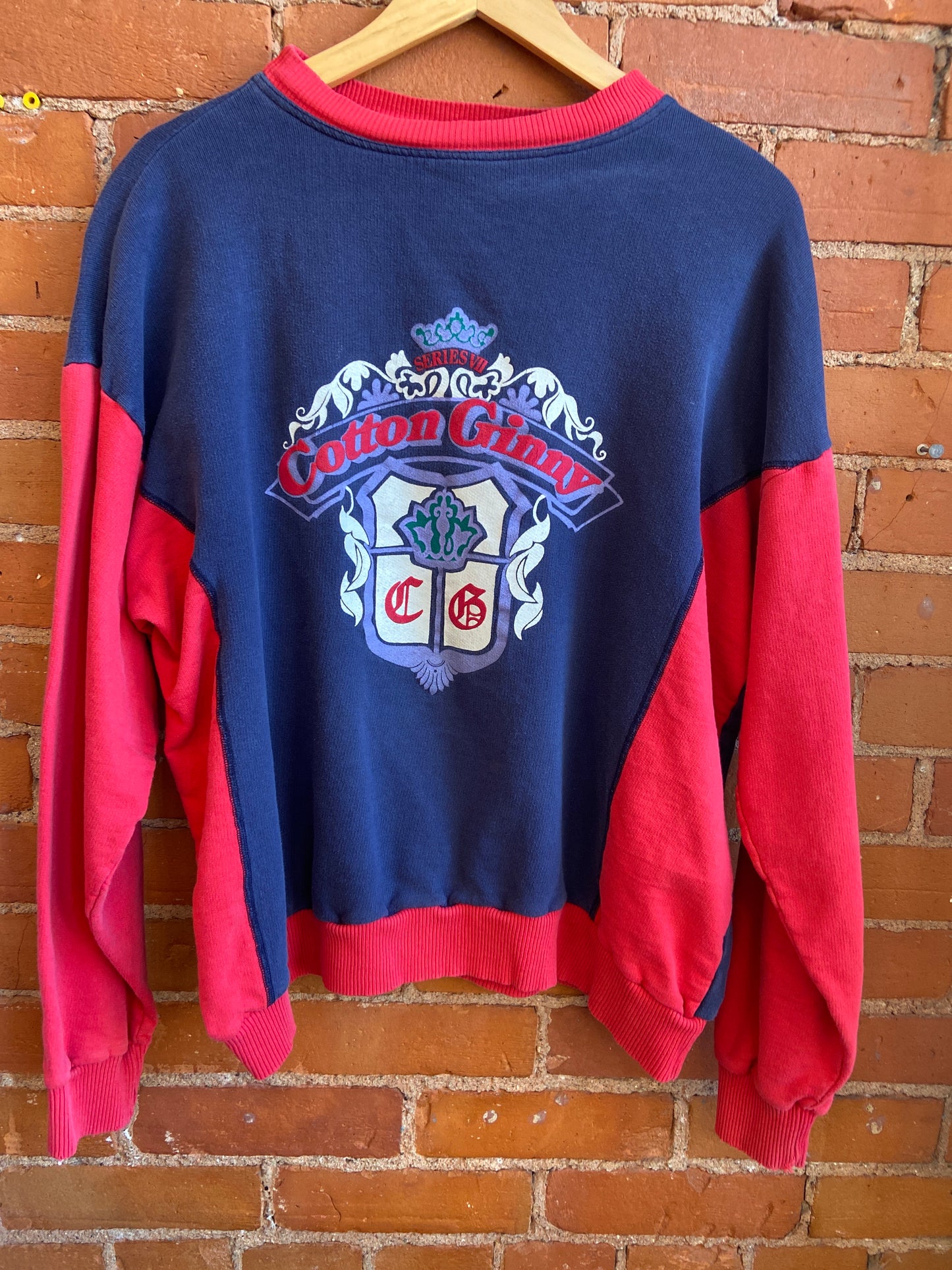 Cotton Ginny Navy & Red Colourblock Crew