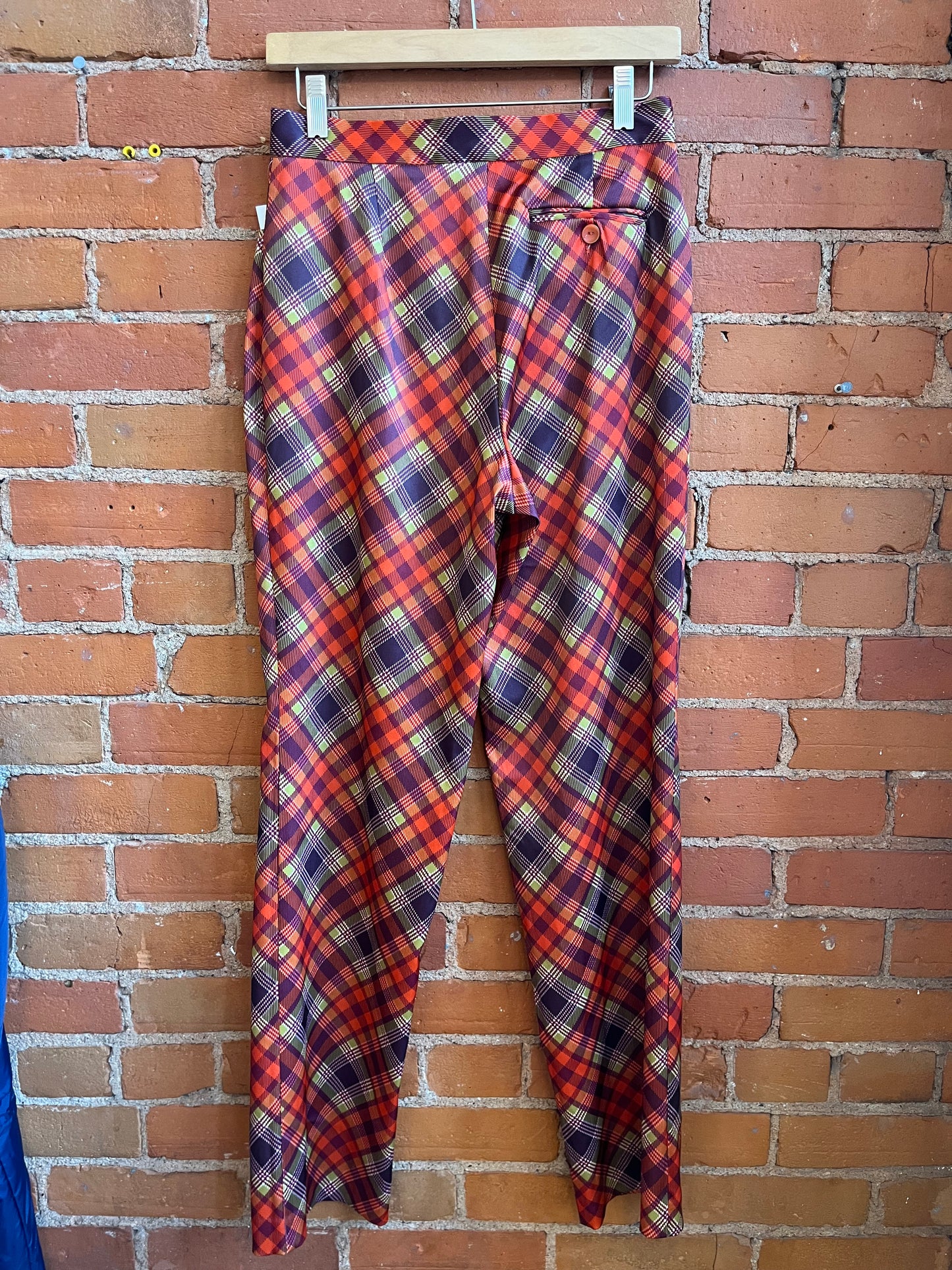 Holt Renfrew Studio High Waisted Checkered Pants