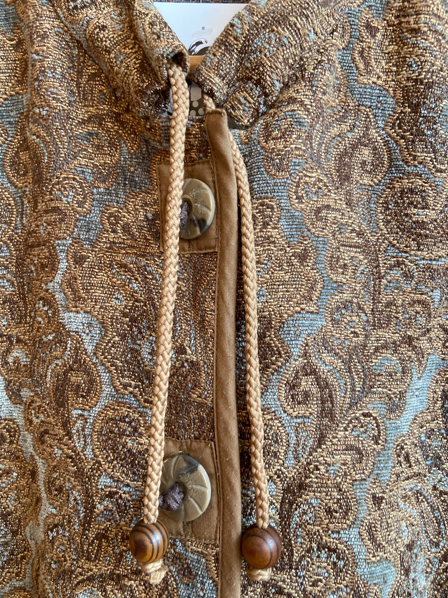 Tapestry Jacket with Wooden Toggles