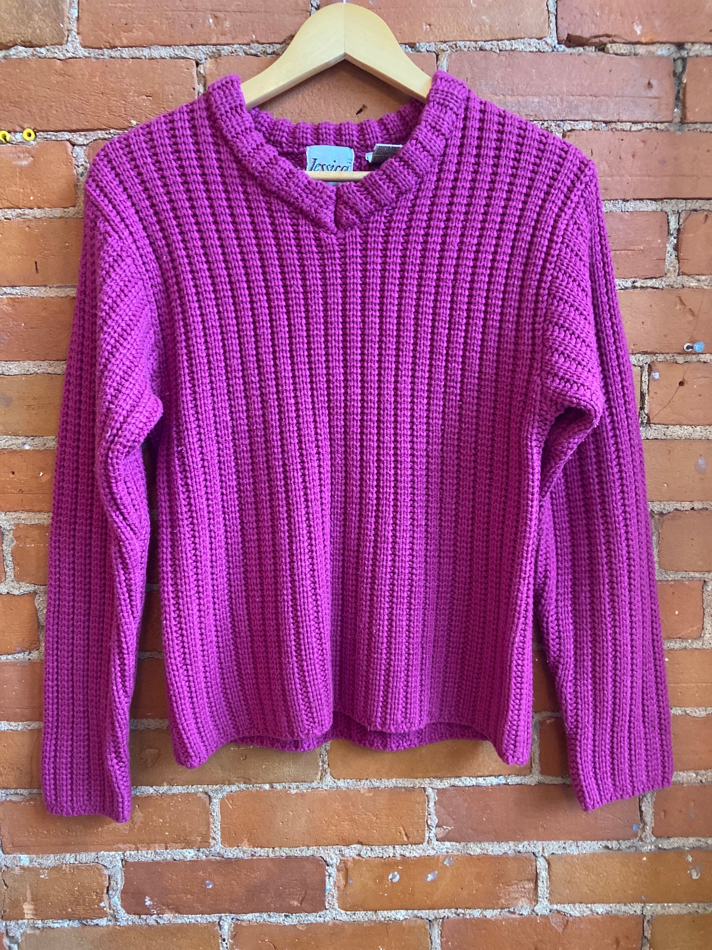 Fuchsia Chunky Knit Sweater