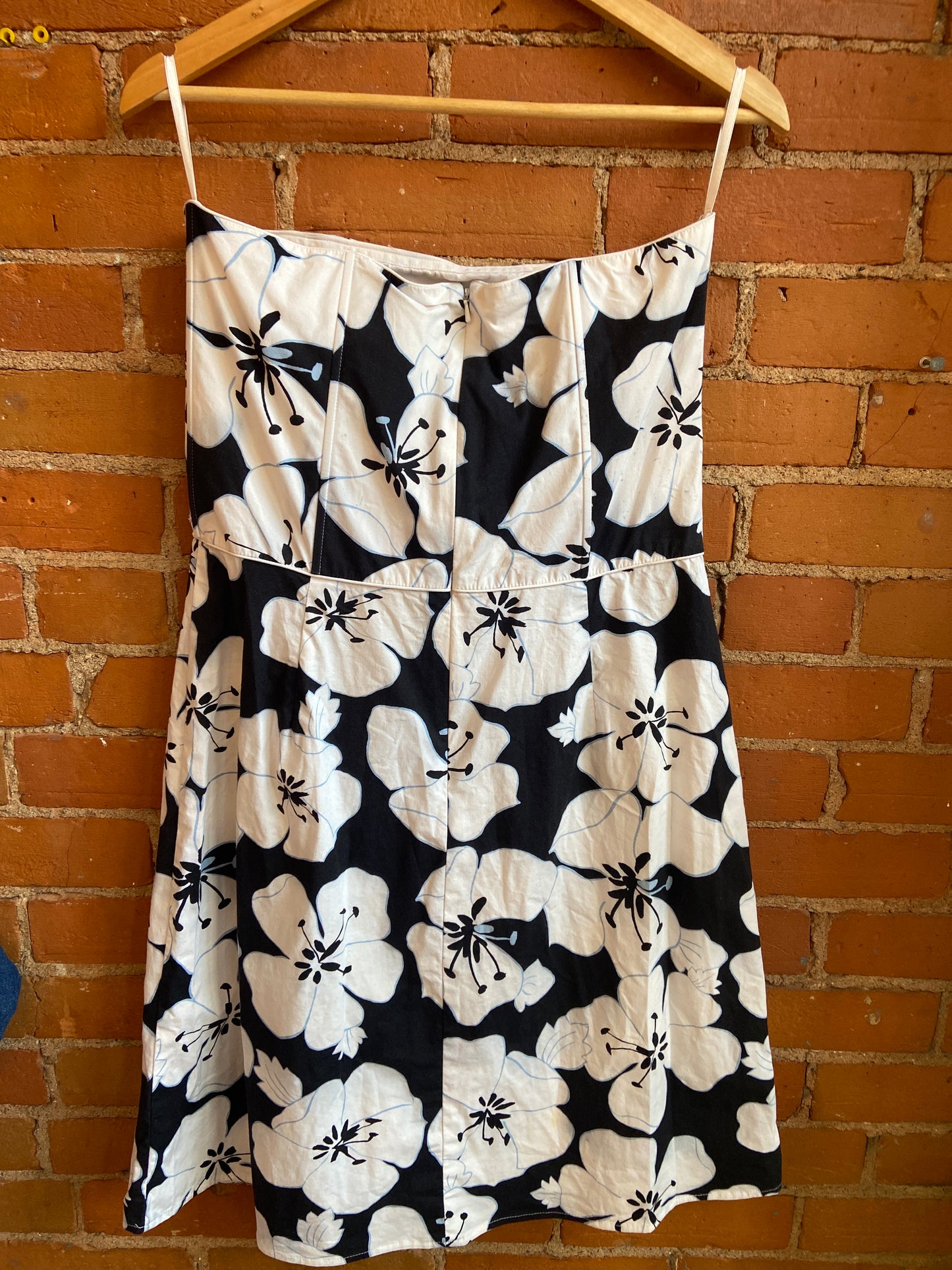 Y2K Tropical Strapless Dress
