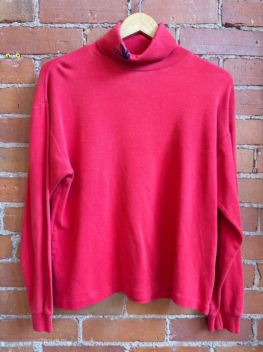 Red Northern Reflections Turtleneck