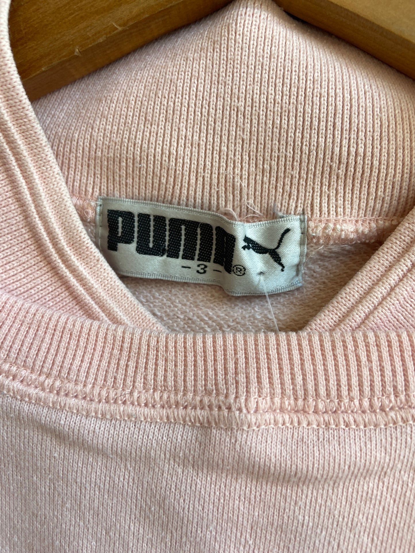 PUMA Baby Pink Short-Sleeve Sweatshirt