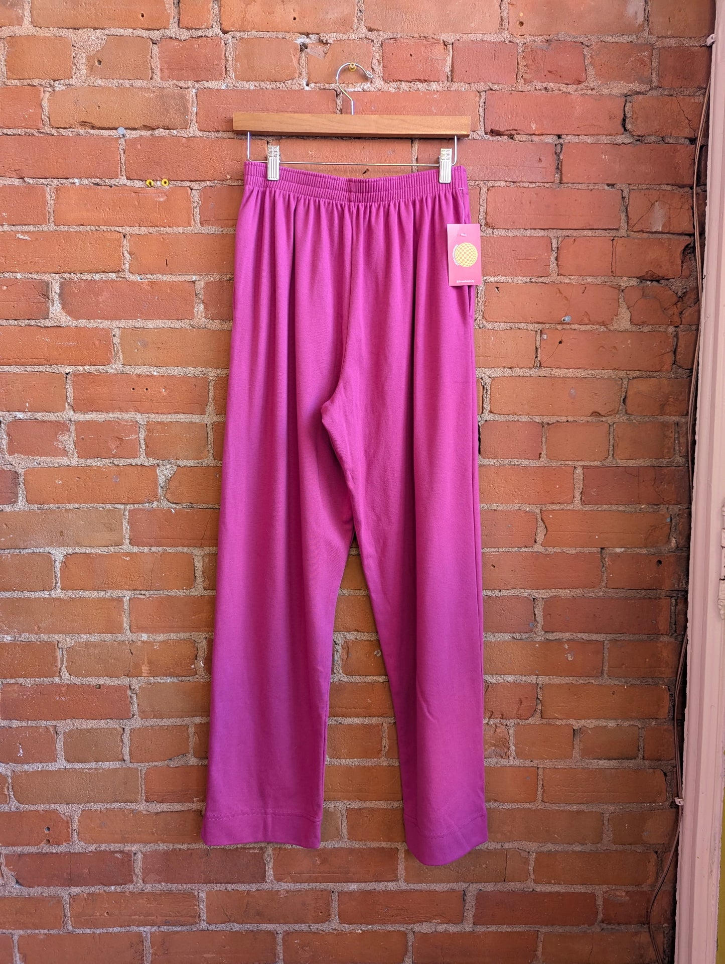 1980s Weekenders Raspberry Pink High Rise, Straight Leg Pants