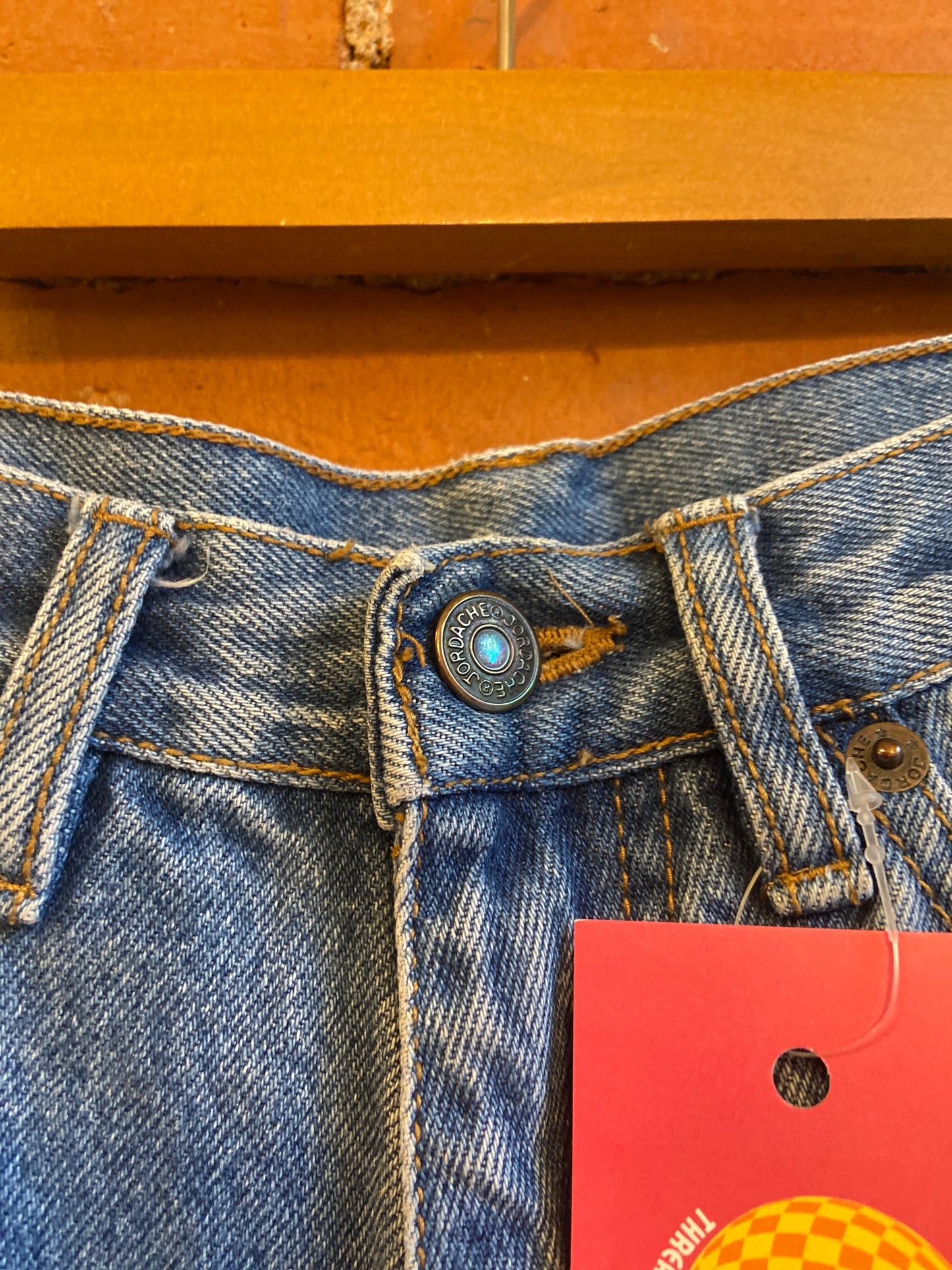 1990s Jordache Medium Wash High Rise, Tapered Leg Jeans