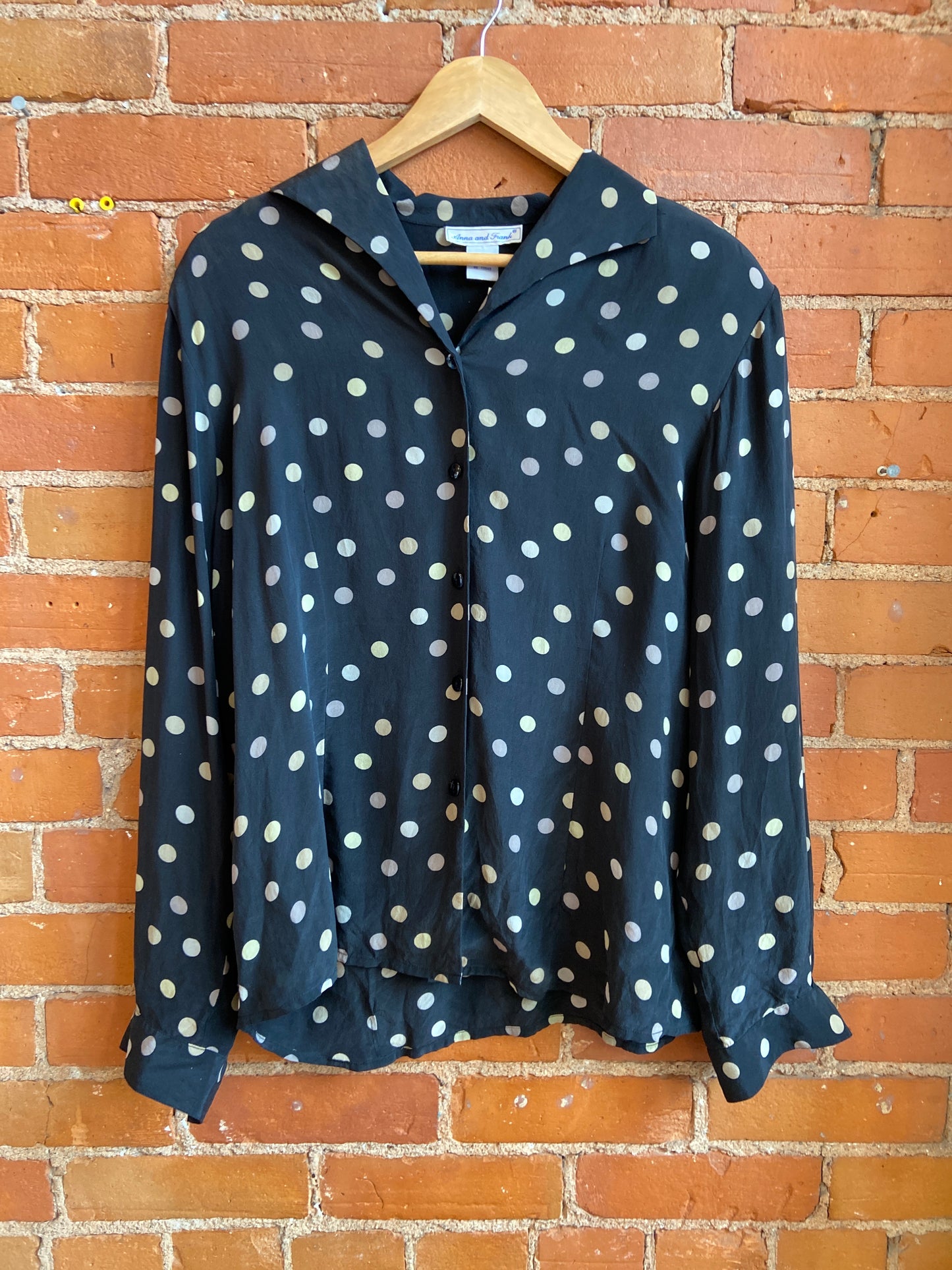 Anna and Frank Polk Dot  Silk Shirt