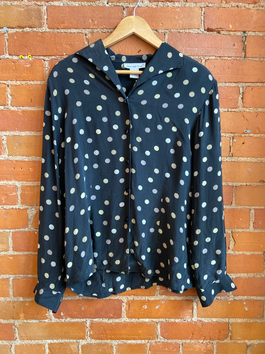 Anna and Frank Polk Dot  Silk Shirt