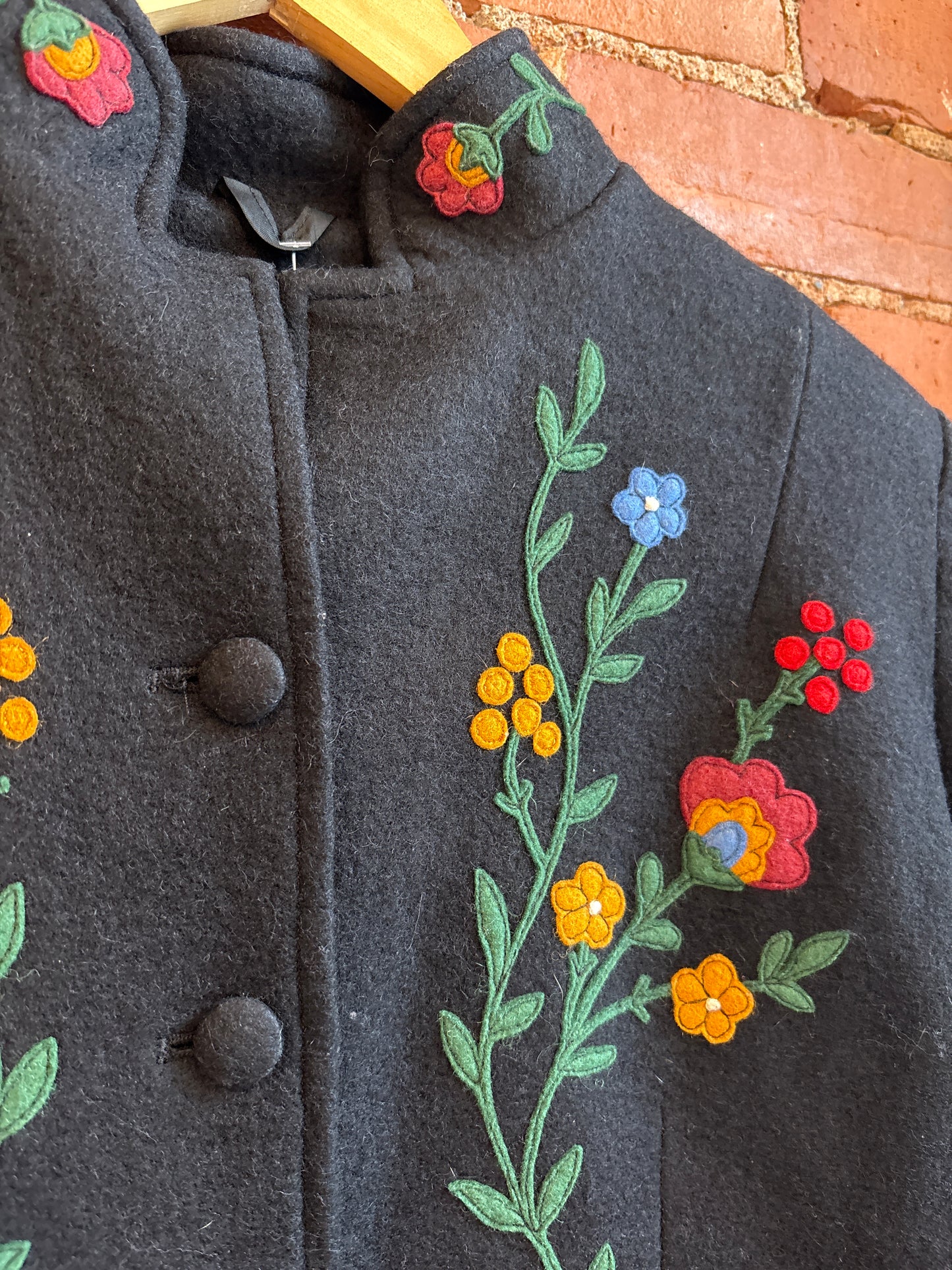 Black Boiled Wool Felted Jacket