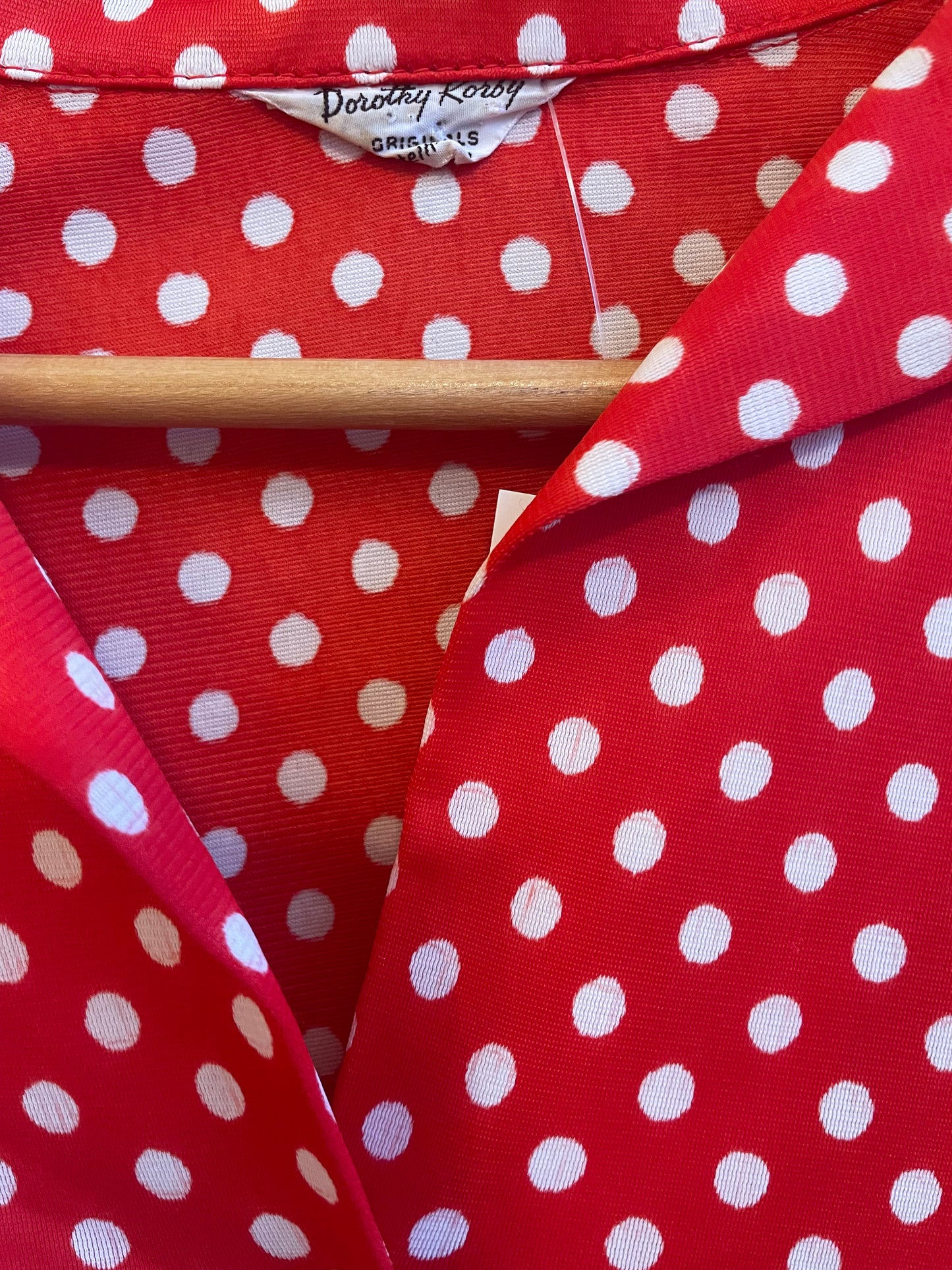 Dorothy Korby Red Polka Dot Blouse