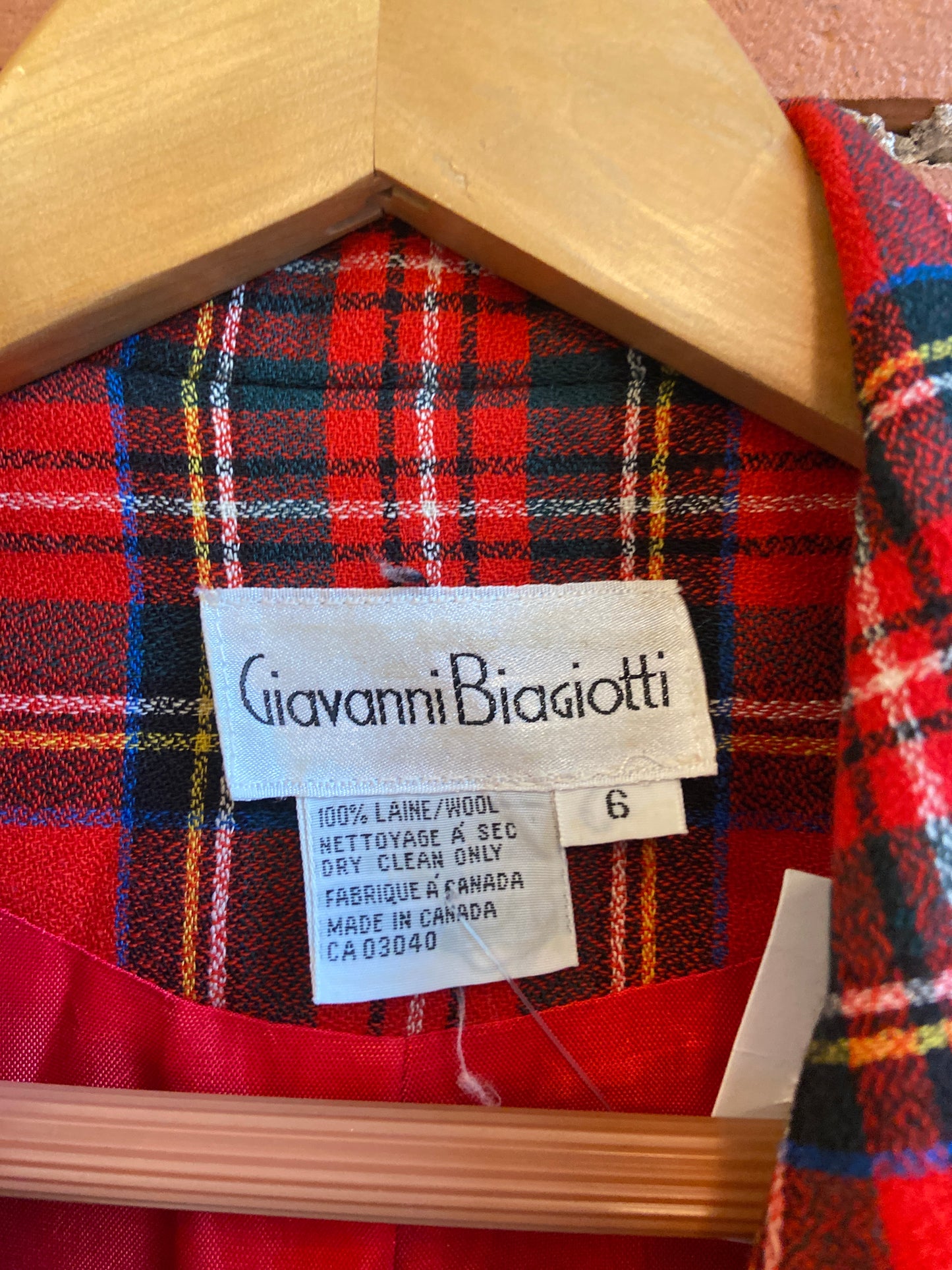 100% Wool Tartan Pleated Maxi Jacket