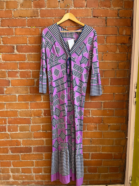 Kaftan Violet/Blue Pattern