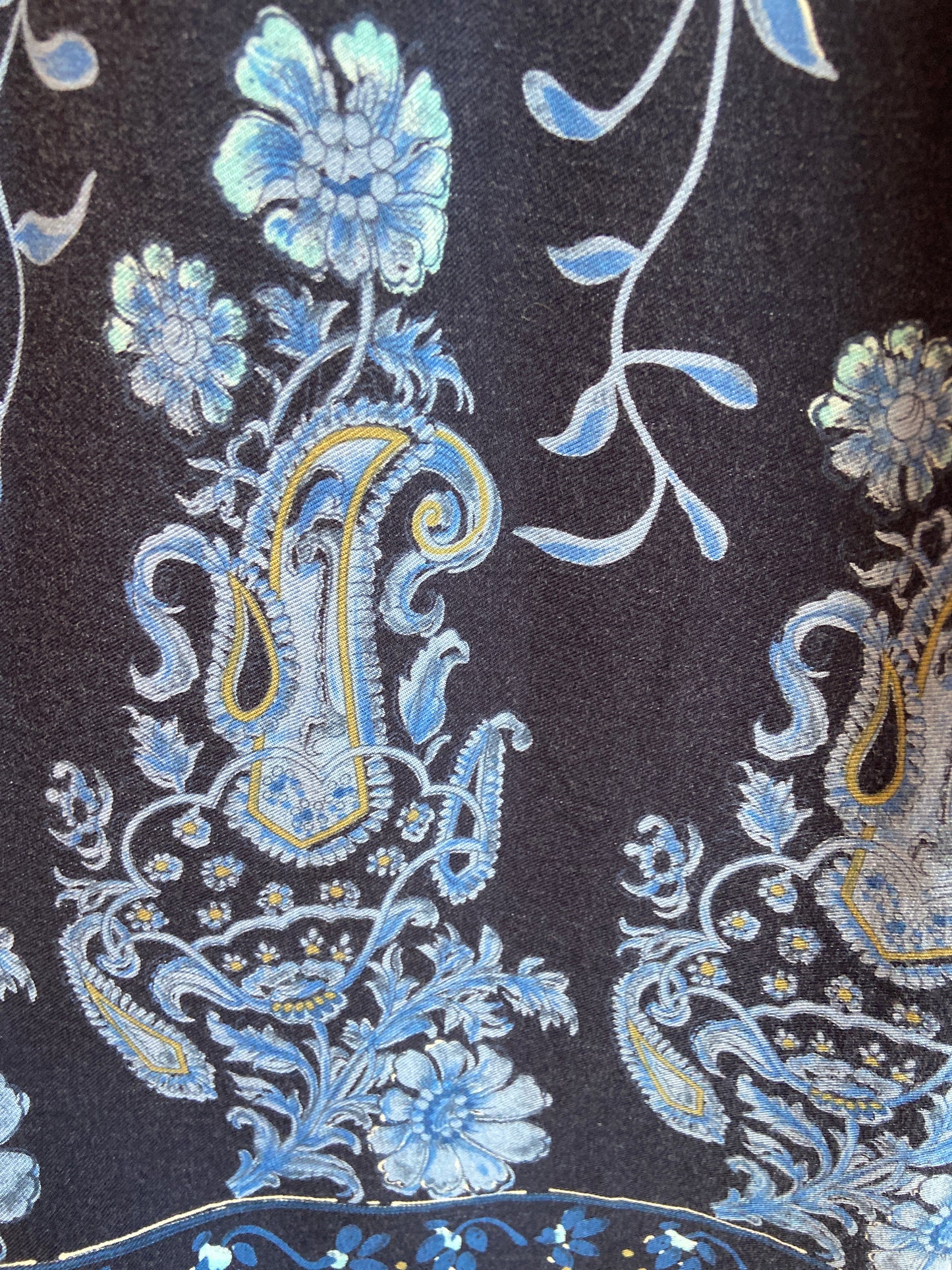 90's Blue Floral Maxi Skirt