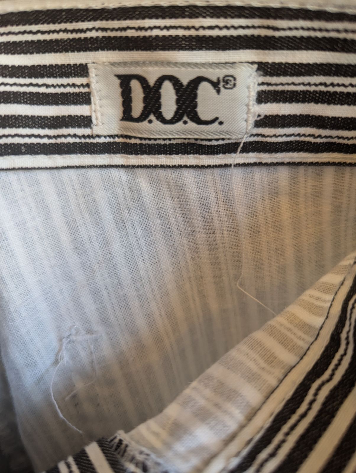 1980s D.O.C. Black and White Striped Pants