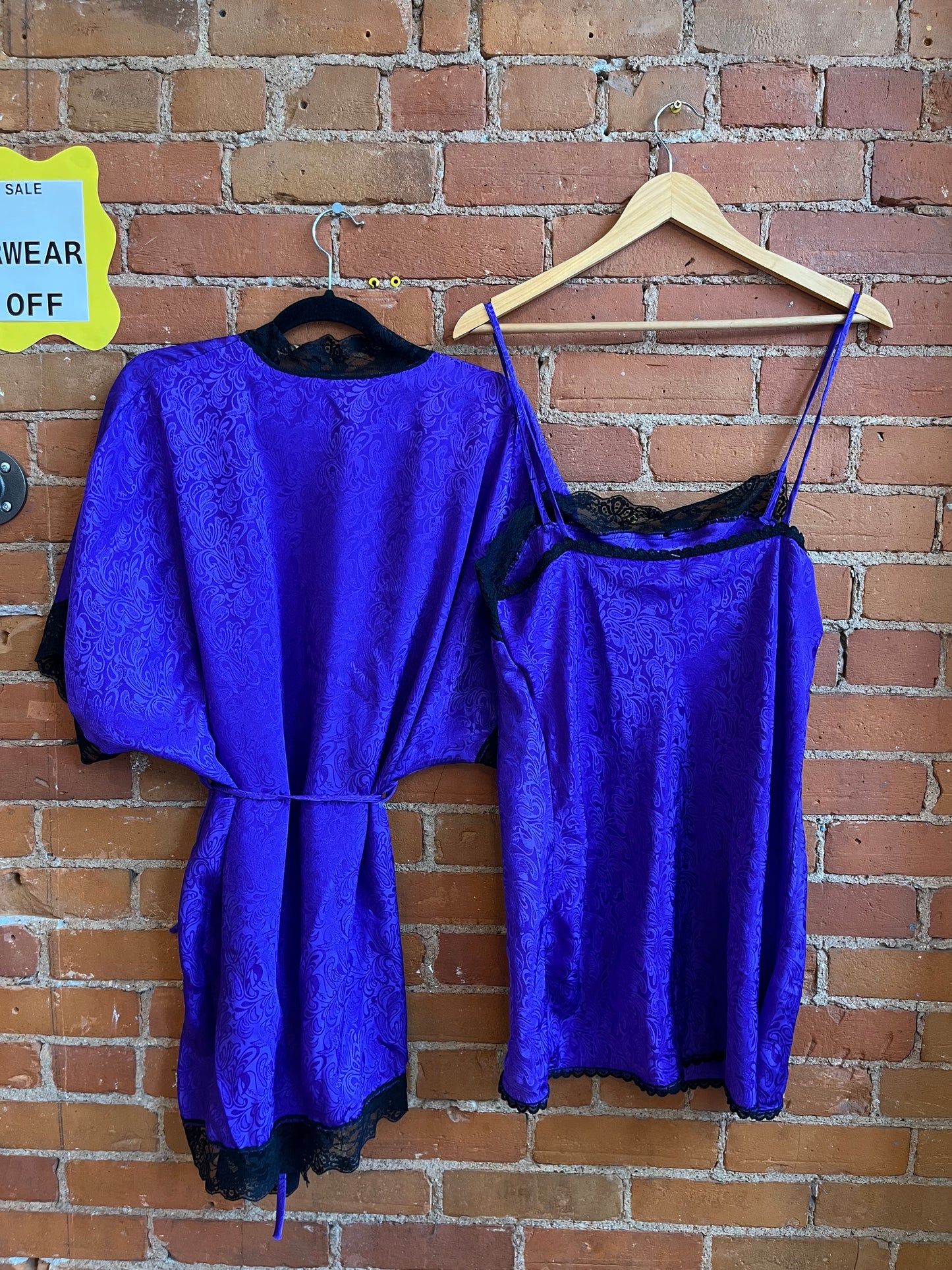 Image Purple Slip & Robe Set