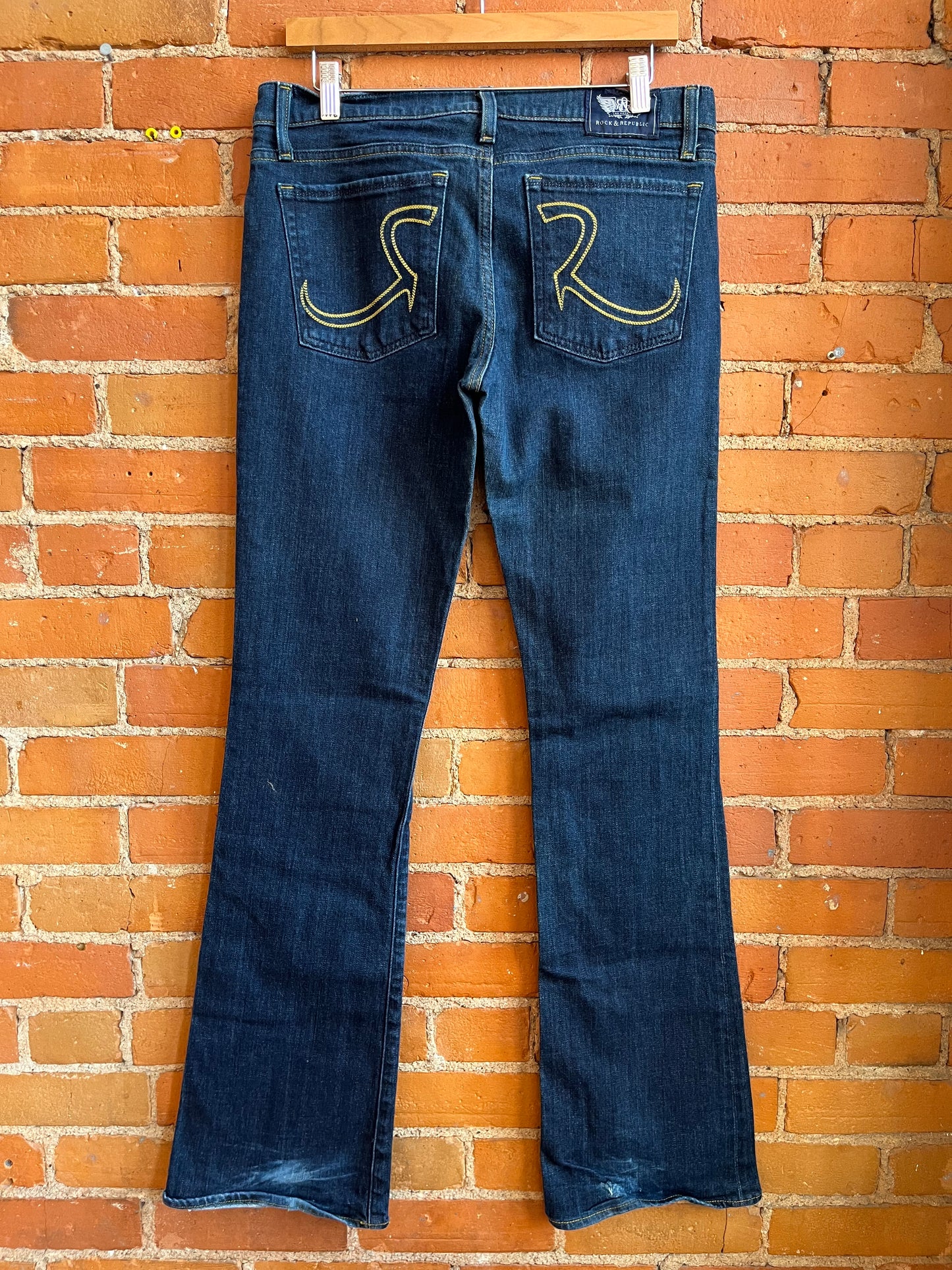 Y2K Rock & Republic Dark Low-Rise Flares