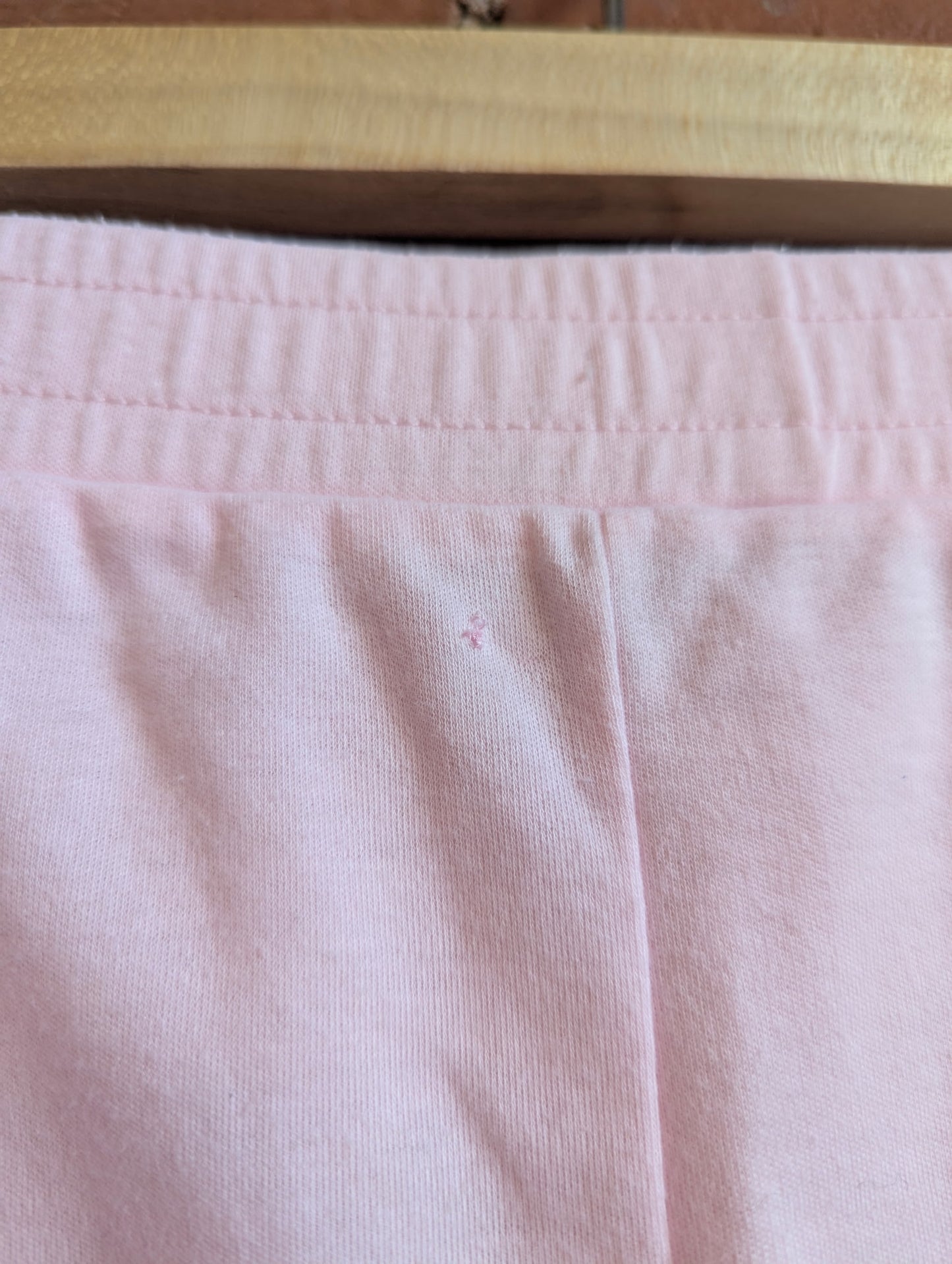 1980s Sentiments High Rise Baby Pink Elastic Waist Shorts