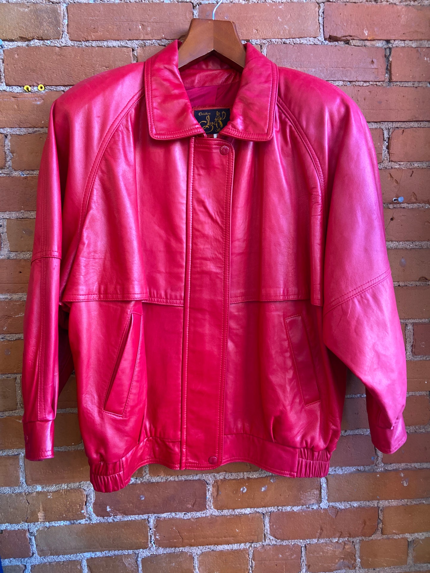 80’s Red Leather Jacket