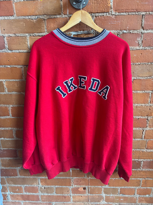 IKEDA Red Varsity Sweatshirt