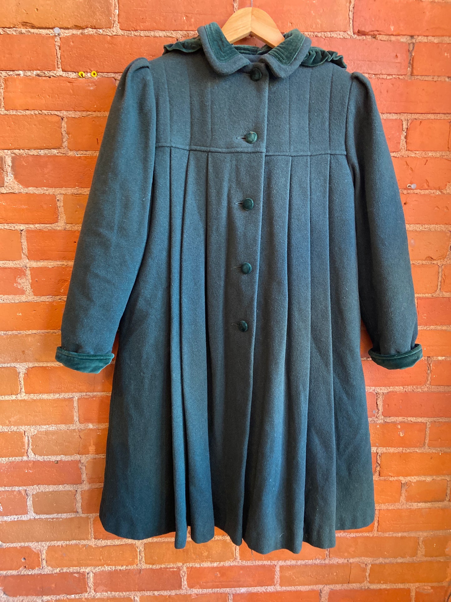 1950's Emerald Cashmere Blend Cape Jacket