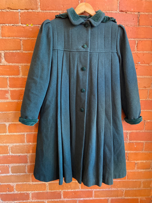 1950's Emerald Cashmere Blend Cape Jacket