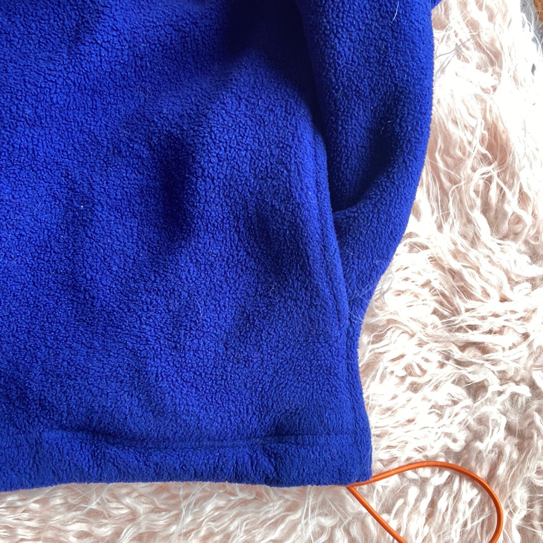 Y2K Blue & Orange 1/4 Zip Fleece