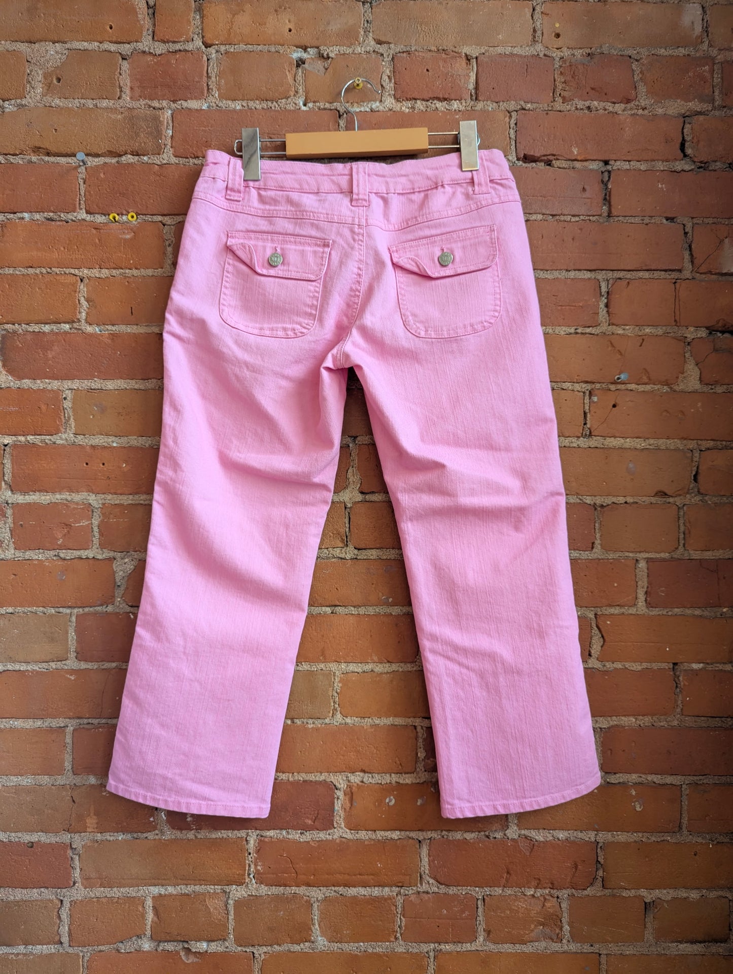 Y2K Bongo Low Rise Pink Denim Capri Pants