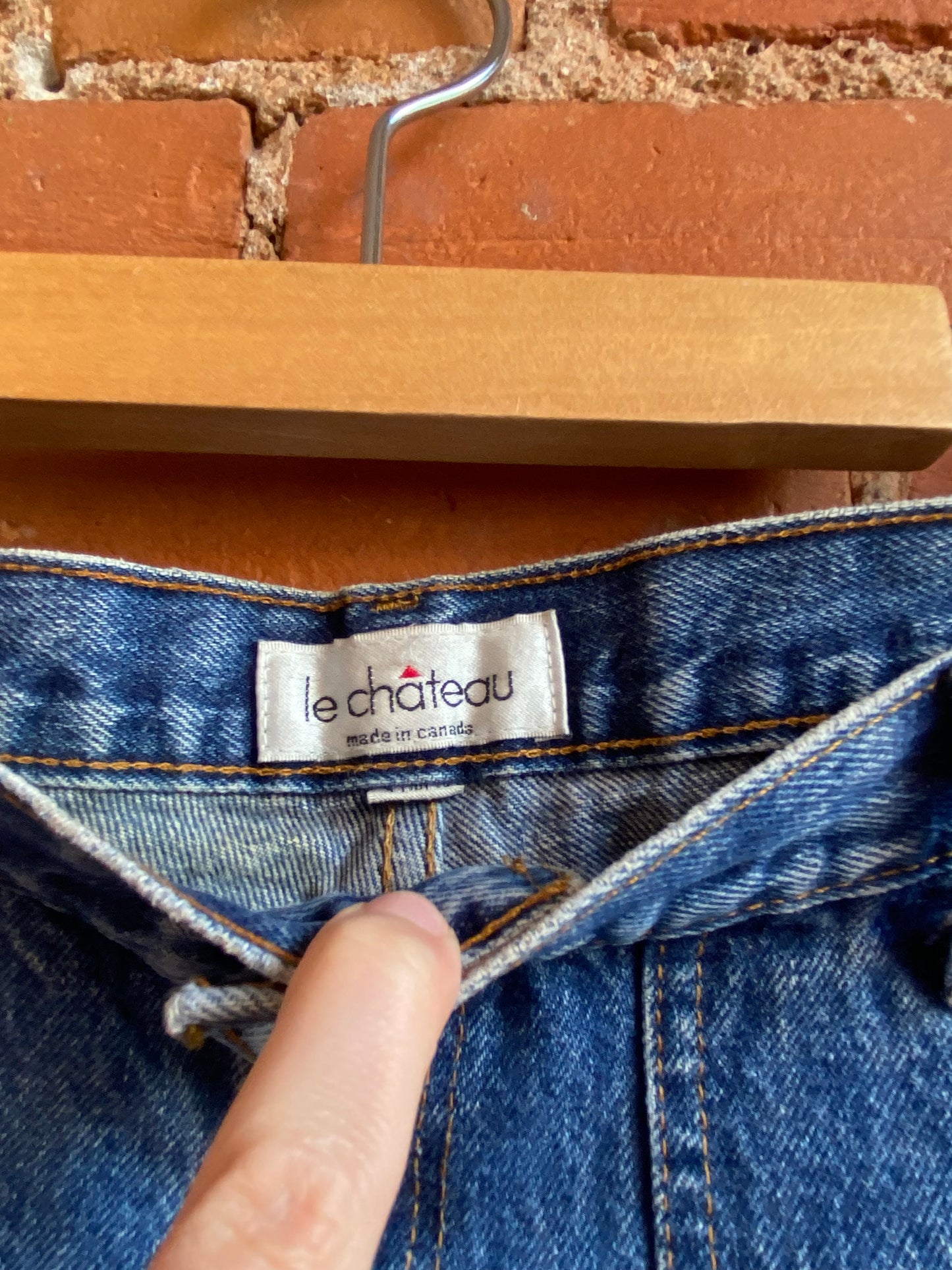 1990s Le Chateau Dark Wash Denim Shorts