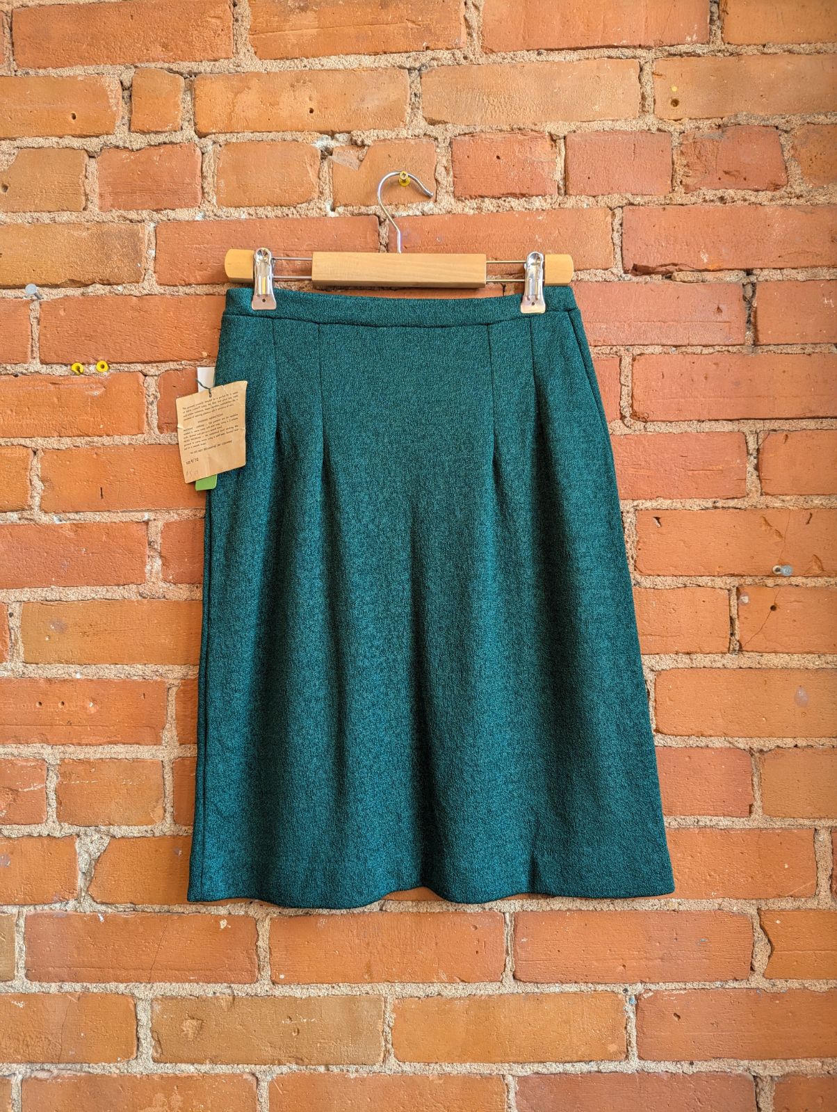 1960s Palo Alto NWT Green Boucle Mini Skirt