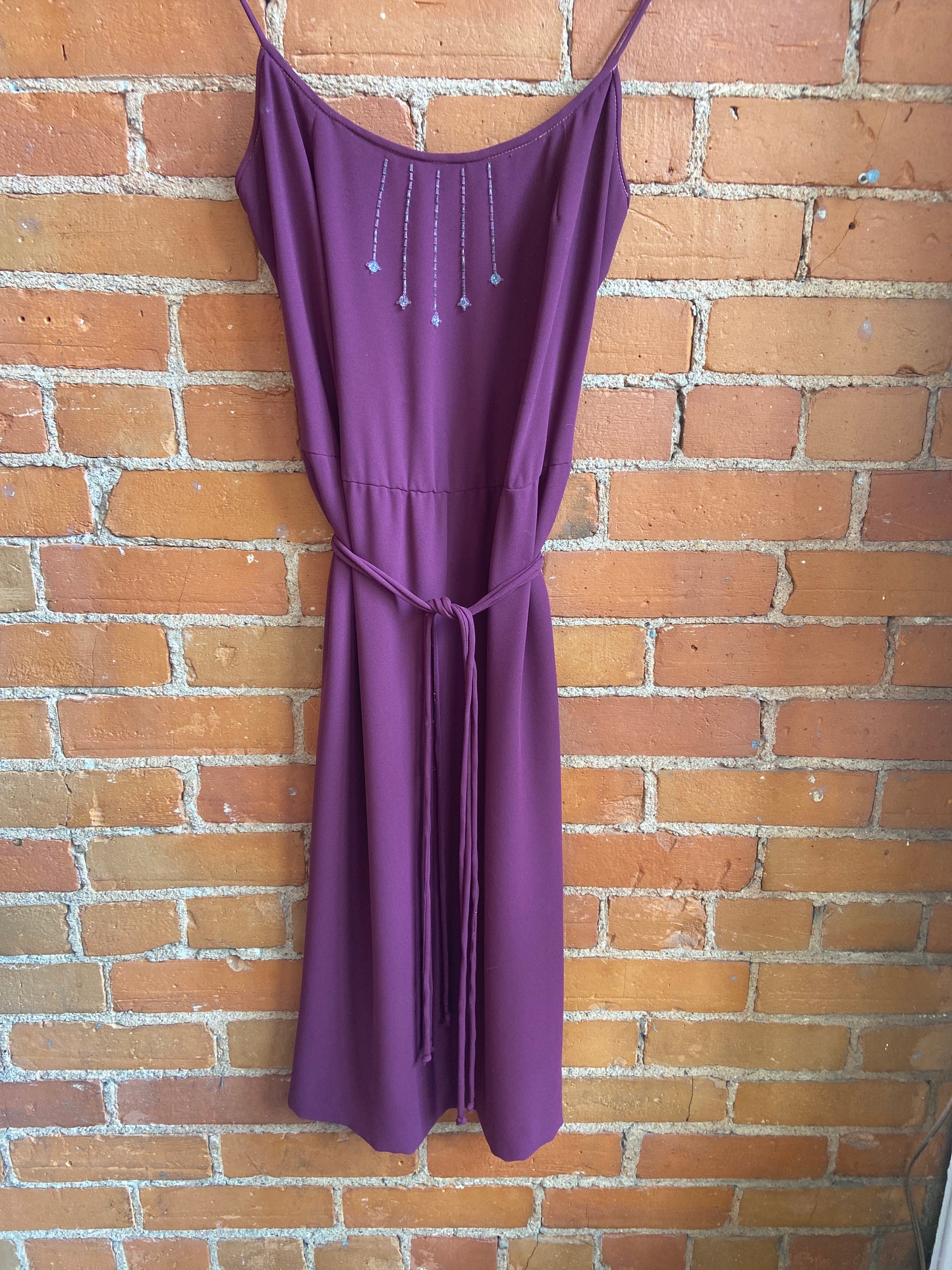 Spaghetti Strap Plum Dress