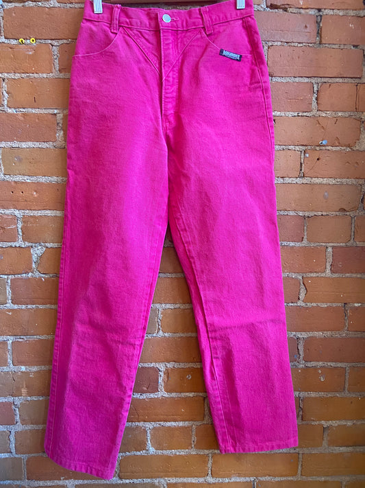 80's Hot Pink Roughrider Denim