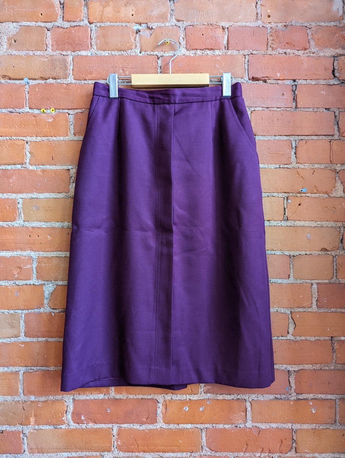 1980s D'Alliards Eggplant Purple Skirt