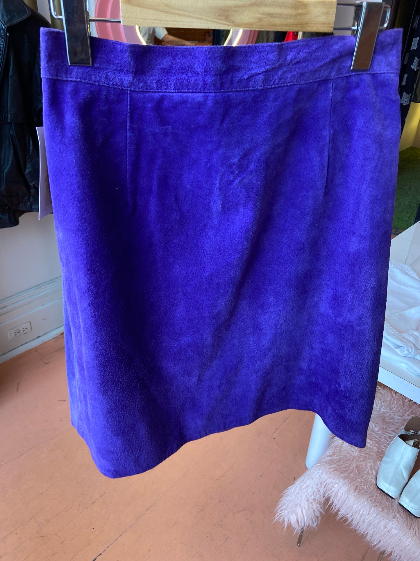 Purple Suede Skirt