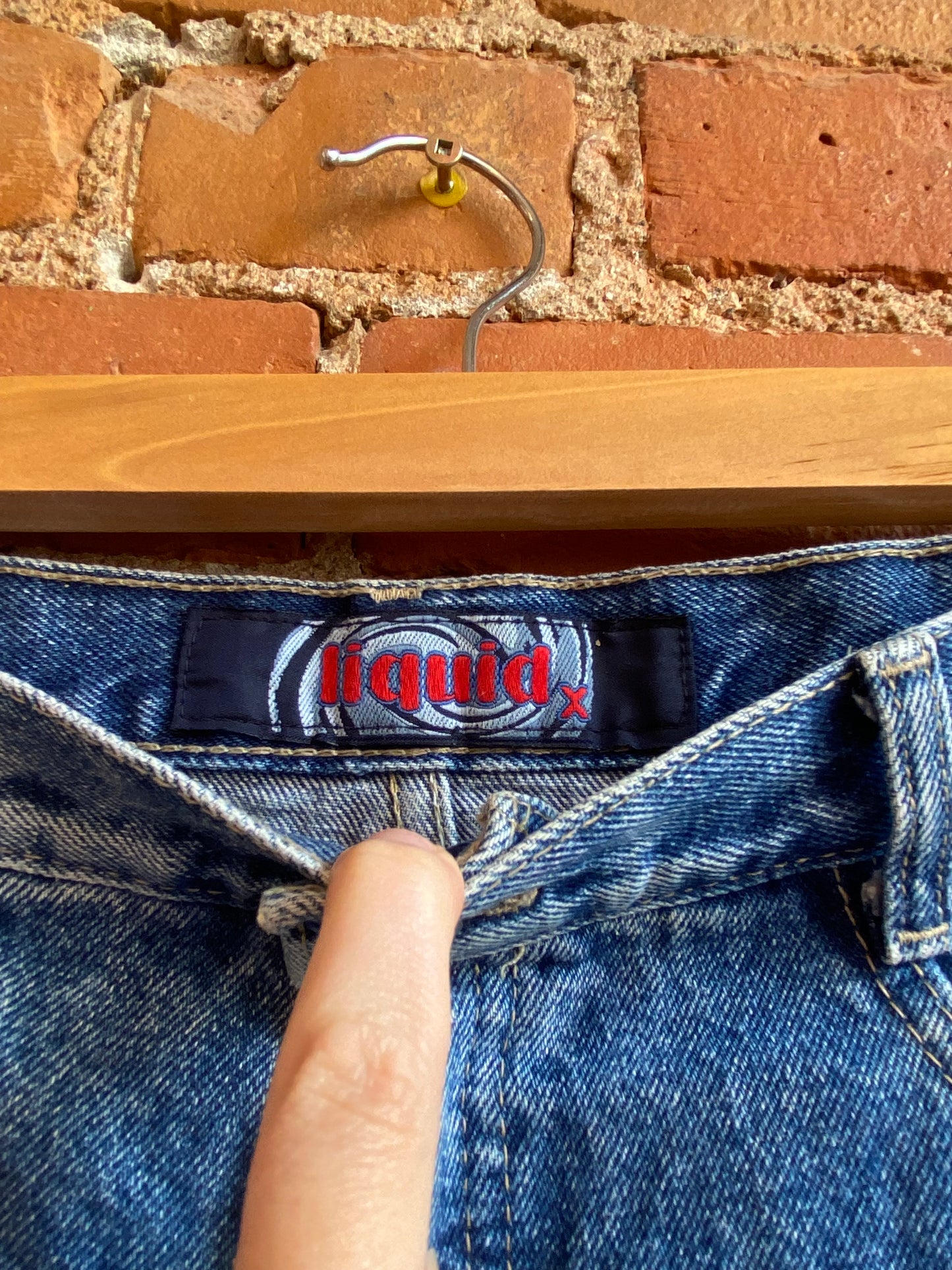 1990s Liquid Ombre Wash Denim Shorts