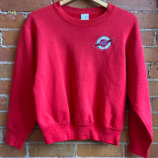 Cherry Red Crewneck Graphic Sweater