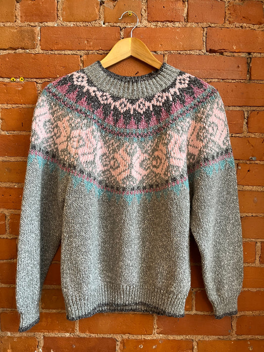 Pullover Grey/Pink 90’s Sweater Paris Club