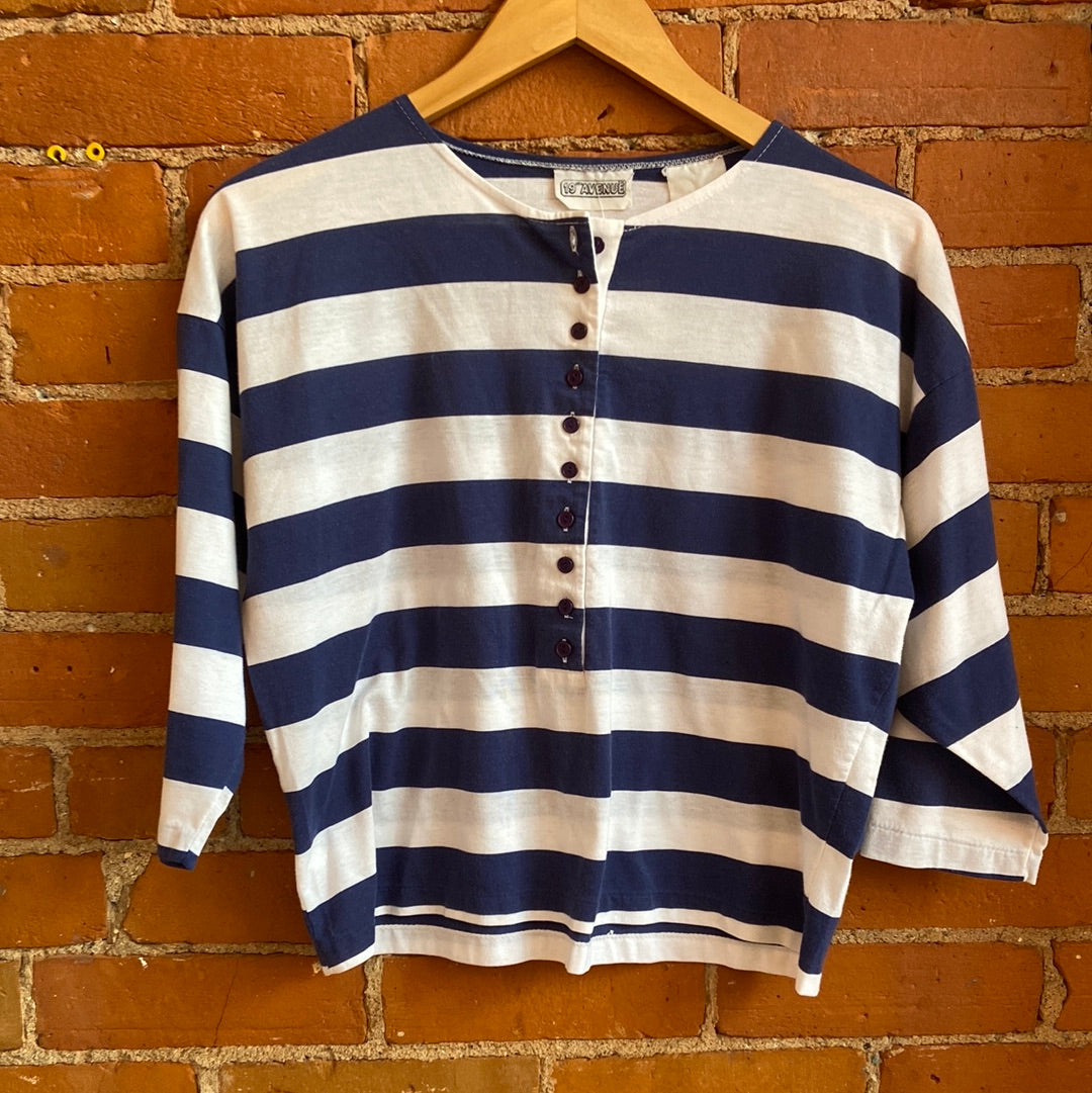 19th Avenue Blue & White Striped Shirt