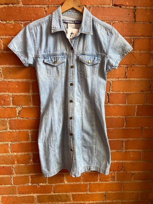 90’s Denim Short Sleeve Dress