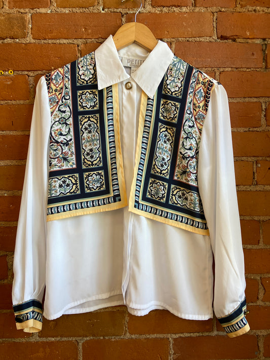 Blouse with Decorative Top Layer