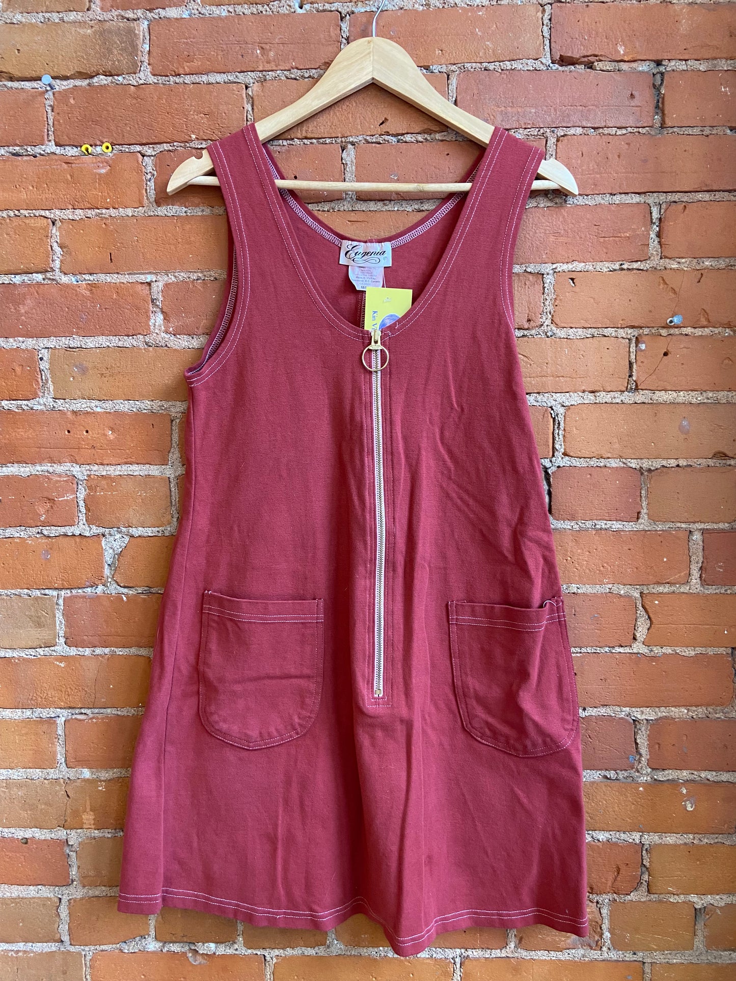 1990s Garment-Dyed Overall Dress