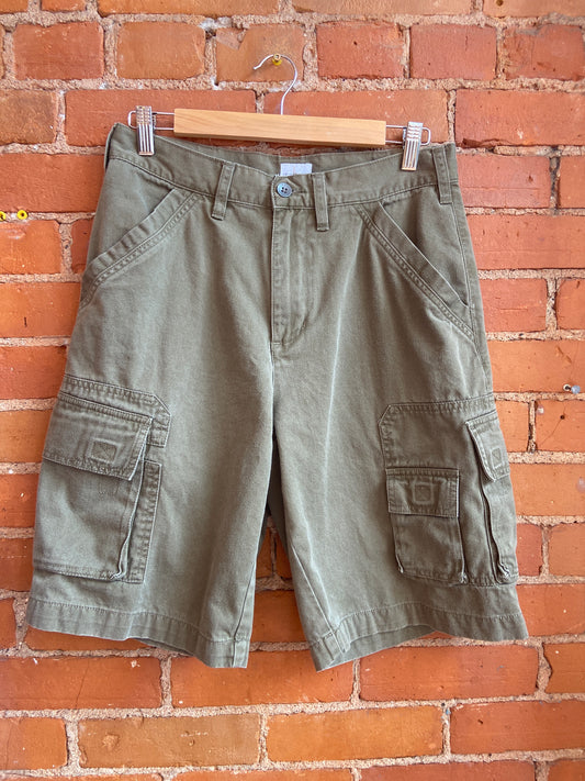 Calvin Klein Olive Cotton Cargo Shorts